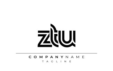 ZTU Yaratıcı Eşsiz Modern Harf Logosu Tasarımı. Benzersiz bir harf dizaynına sahip stilize logo, soyut minimalist estetik ve modern cazibe sunar.