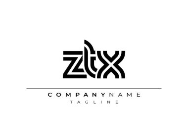 ZTX Yaratıcı Eşsiz Modern Harf Logosu Tasarımı. Benzersiz bir harf dizaynına sahip stilize logo, soyut minimalist estetik ve modern cazibe sunar.
