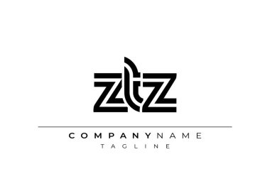 ZTZ Yaratıcı Eşsiz Modern Harf Logosu Tasarımı. Benzersiz bir harf dizaynına sahip stilize logo, soyut minimalist estetik ve modern cazibe sunar.
