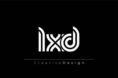 LXD Yaratıcı Eşsiz Modern Harf Logosu Tasarımı. Dekoratif Elementler ve Typography ile Zarif Monogram Logo Tasarımı