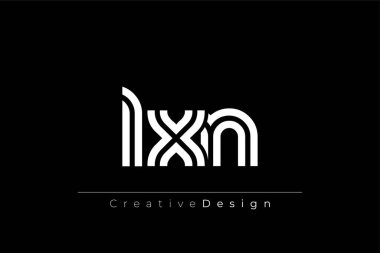 LXN Yaratıcı Eşsiz Modern Harf Logosu Tasarımı. Dekoratif Elementler ve Typography ile Zarif Monogram Logo Tasarımı
