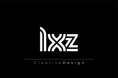 LXZ Yaratıcı Eşsiz Modern Harf Logosu Tasarımı. Dekoratif Elementler ve Typography ile Zarif Monogram Logo Tasarımı