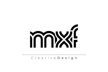 MXF Yaratıcı Eşsiz Modern Harf Logosu Tasarımı. Dekoratif Elementler ve Typography ile Zarif Monogram Logo Tasarımı