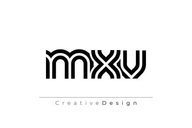 MXV Yaratıcı Eşsiz Modern Harf Logosu Tasarımı. Dekoratif Elementler ve Typography ile Zarif Monogram Logo Tasarımı