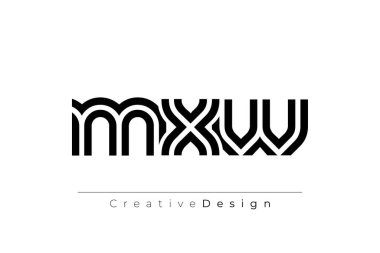 MXW Yaratıcı Eşsiz Modern Harf Logosu Tasarımı. Dekoratif Elementler ve Typography ile Zarif Monogram Logo Tasarımı
