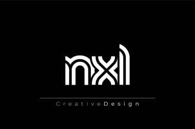 NXL Yaratıcı Eşsiz Modern Harf Logosu Tasarımı. Dekoratif Elementler ve Typography ile Zarif Monogram Logo Tasarımı