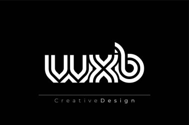 WXB Yaratıcı Eşsiz Modern Harf Logosu Tasarımı. Dekoratif Elementler ve Typography ile Zarif Monogram Logo Tasarımı