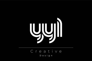 YYL Yaratıcı Eşsiz Modern Harf Logosu Tasarımı. Dekoratif Elementler ve Typography ile Zarif Monogram Logo Tasarımı