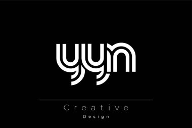 YYN Yaratıcı Eşsiz Modern Harf Logosu Tasarımı. Dekoratif Elementler ve Typography ile Zarif Monogram Logo Tasarımı