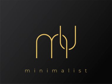 ÇUB Minimalist Logosu, Siyah Arkaplanda Birbirine Bağlı Şekiller. Temiz ve modern bir minimalist logo tasarımı..