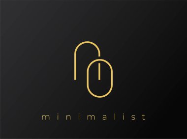 Siyah Arkaplanda Birbirine kenetlenmiş Şekillere Hayır Minimalist Logosu. Temiz ve modern bir minimalist logo tasarımı..