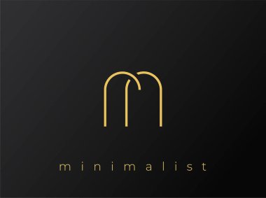 Katı Siyah Arkaplanda Birbirine kenetlenmiş Şekillere sahip RN Minimalist Logosu. Temiz ve modern bir minimalist logo tasarımı..