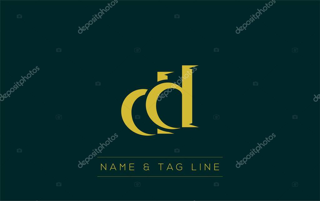 DD logo design. A sophisticated, minimalistic logo design featuring golden stylized typography, perfect for branding concepts emphasizing luxury, professionalism, and contemporary aesthetics.