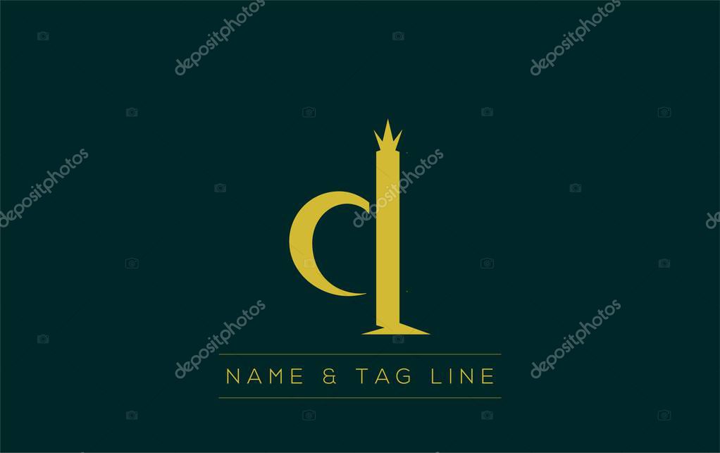 DL logo design. A sophisticated, minimalistic logo design featuring golden stylized typography, perfect for branding concepts emphasizing luxury, professionalism, and contemporary aesthetics.