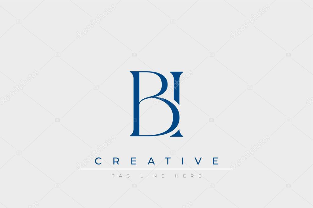Blue stylized letters BI combined in a modern design on a clean white background, evoking professionalism and creativity. Ideal for branding, business identity, and corporate representation concepts.