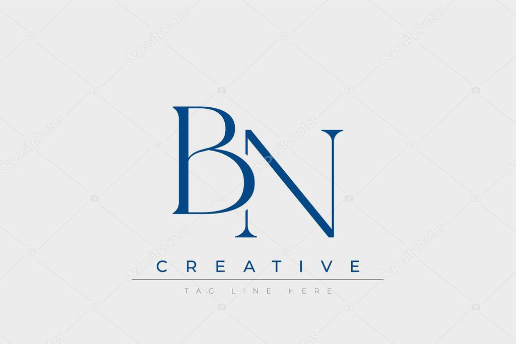 Blue stylized letters BN combined in a modern design on a clean white background, evoking professionalism and creativity. Ideal for branding, business identity, and corporate representation concepts.