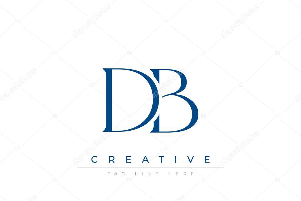 Blue stylized letters DB combined in a modern design on a clean white background, evoking professionalism and creativity. Ideal for branding, business identity, and corporate representation concepts.