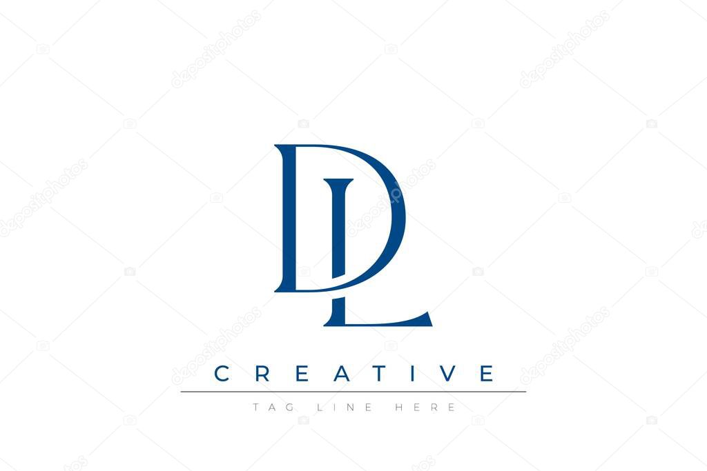Blue stylized letters DL combined in a modern design on a clean white background, evoking professionalism and creativity. Ideal for branding, business identity, and corporate representation concepts.