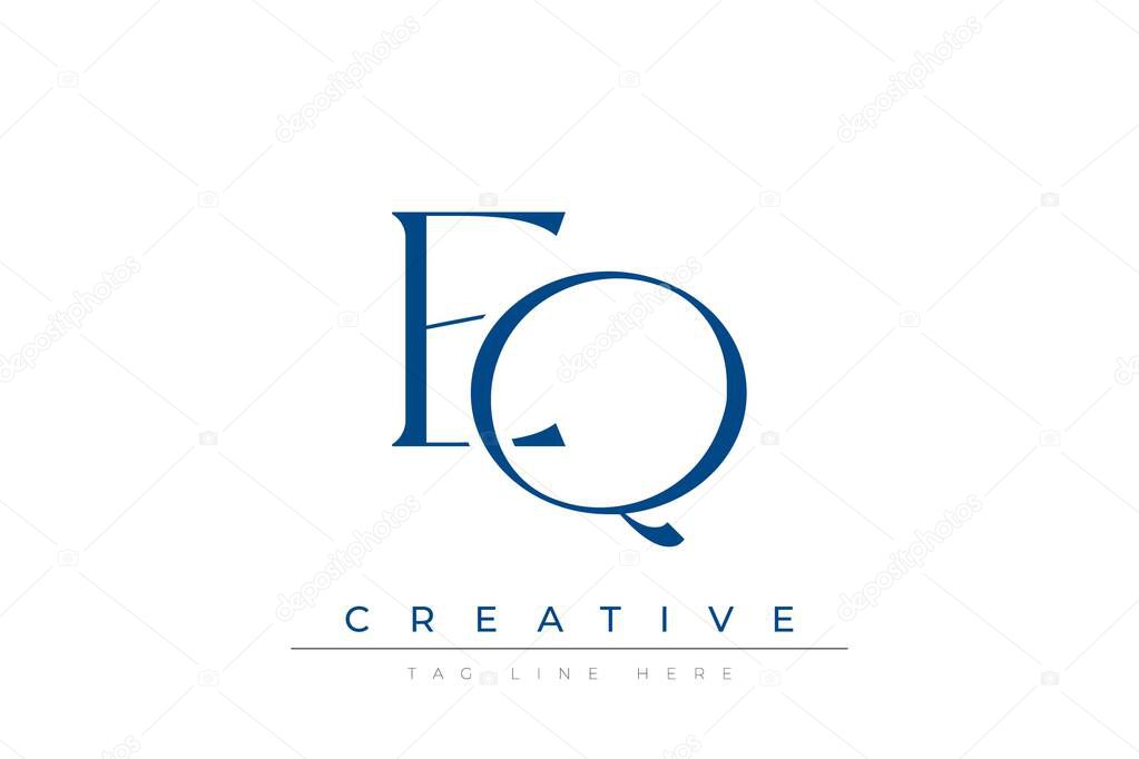 Blue stylized letters EQ combined in a modern design on a clean white background, evoking professionalism and creativity. Ideal for branding, business identity, and corporate representation concepts.