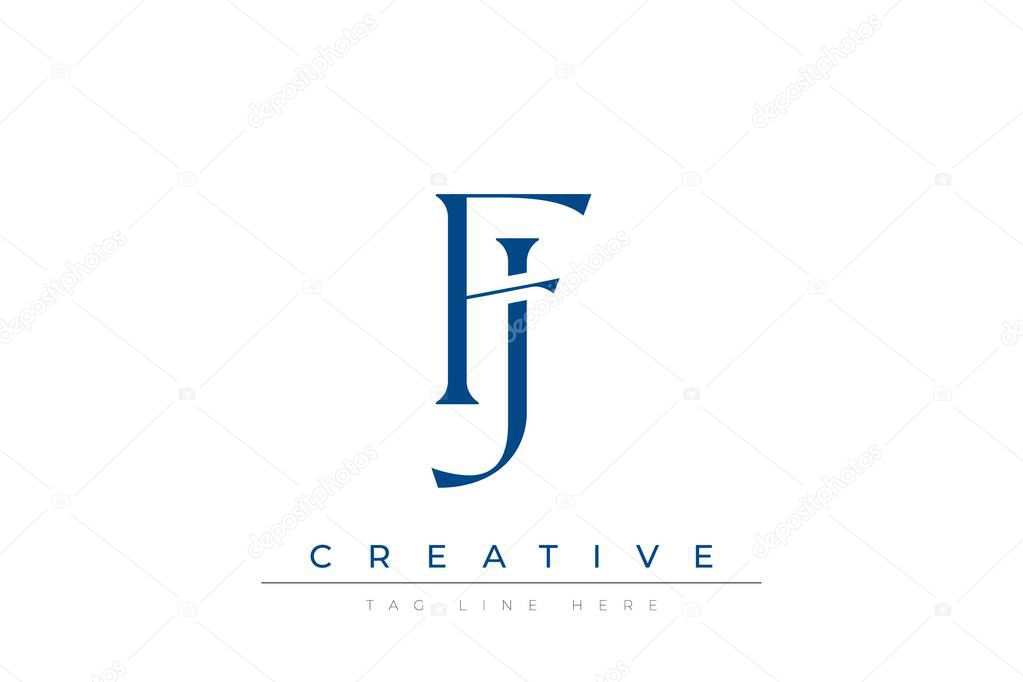 Blue stylized letters FJ combined in a modern design on a clean white background, evoking professionalism and creativity. Ideal for branding, business identity, and corporate representation concepts.