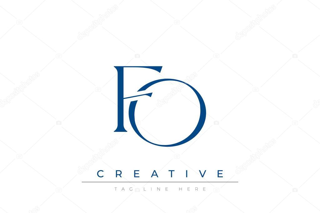Blue stylized letters FO combined in a modern design on a clean white background, evoking professionalism and creativity. Ideal for branding, business identity, and corporate representation concepts.