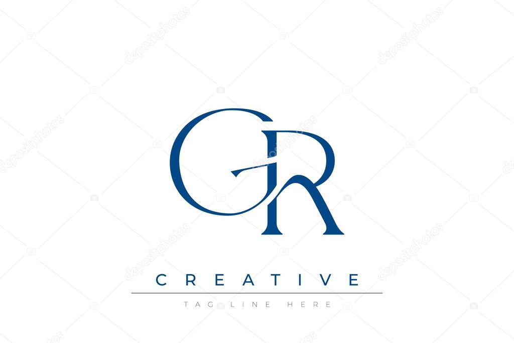 Blue stylized letters GR combined in a modern design on a clean white background, evoking professionalism and creativity. Ideal for branding, business identity, and corporate representation concepts.