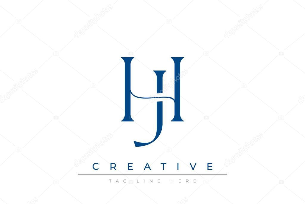 Blue stylized letters HJ combined in a modern design on a clean white background, evoking professionalism and creativity. Ideal for branding, business identity, and corporate representation concepts.