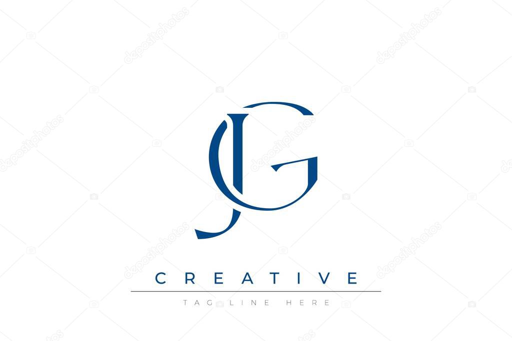 Blue stylized letters JG combined in a modern design on a clean white background, evoking professionalism and creativity. Ideal for branding, business identity, and corporate representation concepts.