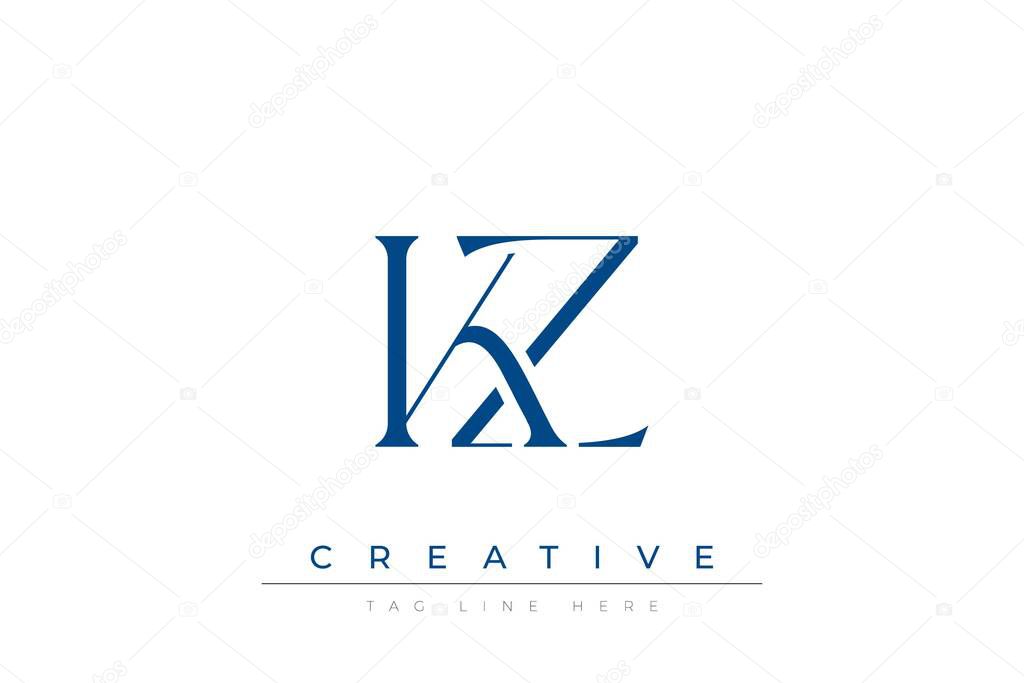 Blue stylized letters KZ combined in a modern design on a clean white background, evoking professionalism and creativity. Ideal for branding, business identity, and corporate representation concepts.