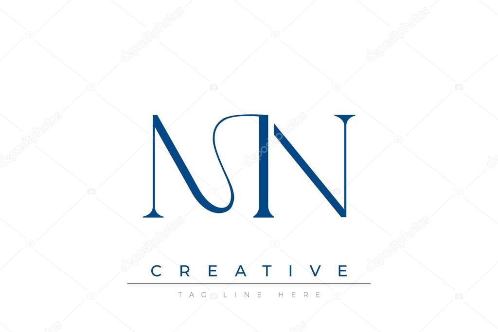 Blue stylized letters MN combined in a modern design on a clean white background, evoking professionalism and creativity. Ideal for branding, business identity, and corporate representation concepts.