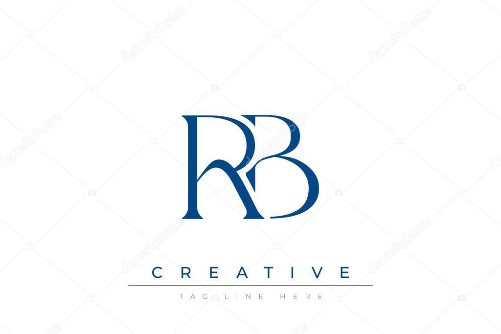 Blue stylized letters RB combined in a modern design on a clean white background, evoking professionalism and creativity. Ideal for branding, business identity, and corporate representation concepts.