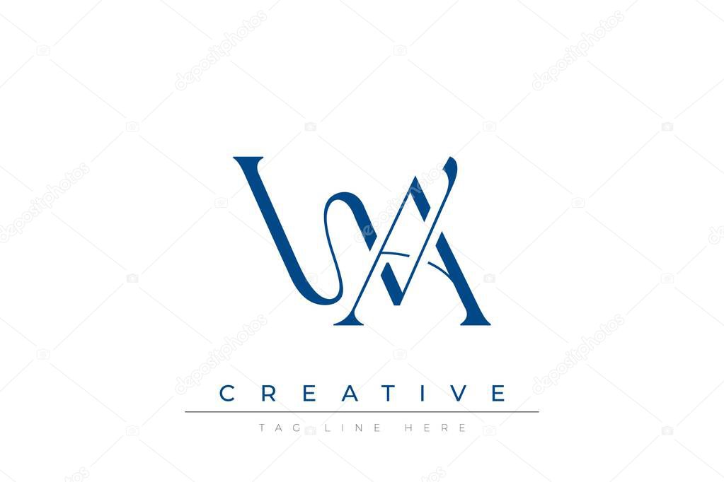 Blue stylized letters WA combined in a modern design on a clean white background, evoking professionalism and creativity. Ideal for branding, business identity, and corporate representation concepts.