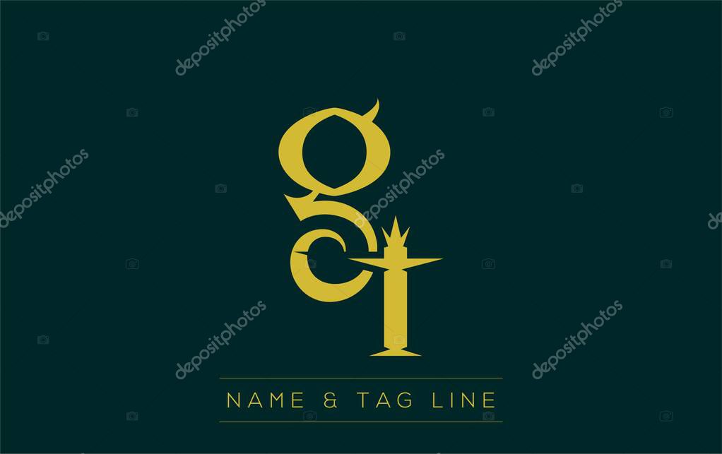 GT logo design. A sophisticated, minimalistic logo design featuring golden stylized typography, perfect for branding concepts emphasizing luxury, professionalism, and contemporary aesthetics.