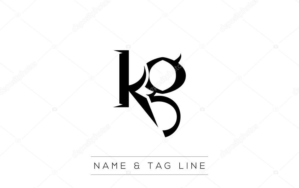 KG logo design. A sophisticated, minimalistic logo design featuring golden stylized typography, perfect for branding concepts emphasizing luxury, professionalism, and contemporary aesthetics.