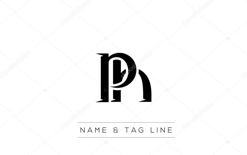 PH logo design. A sophisticated, minimalistic logo design featuring golden stylized typography, perfect for branding concepts emphasizing luxury, professionalism, and contemporary aesthetics.