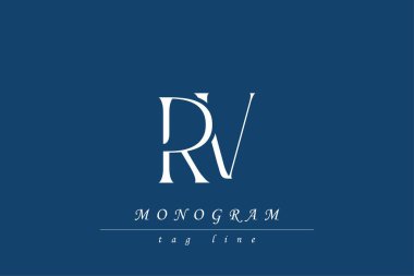 Karavan Baş harfleri Biçimlendirilmiş Monogram Tasarımı İç içe geçmiş. Monogram baş harflerinin sanatsal temsili yaratıcı bir şekilde düzenlenmiş ve gösterilmiş.