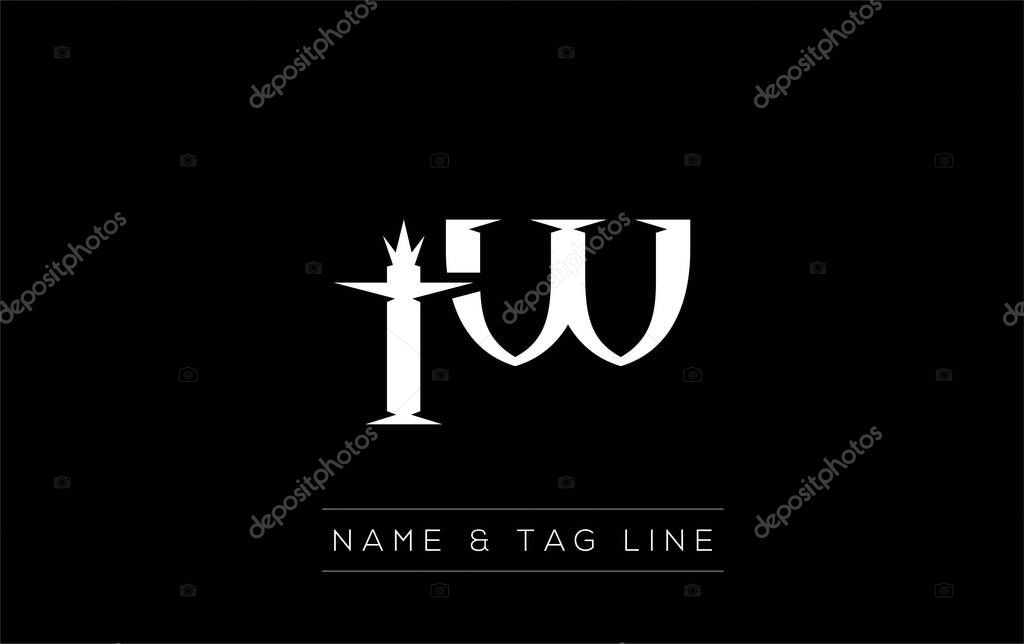 TW logo design. A sophisticated, minimalistic logo design featuring golden stylized typography, perfect for branding concepts emphasizing luxury, professionalism, and contemporary aesthetics.