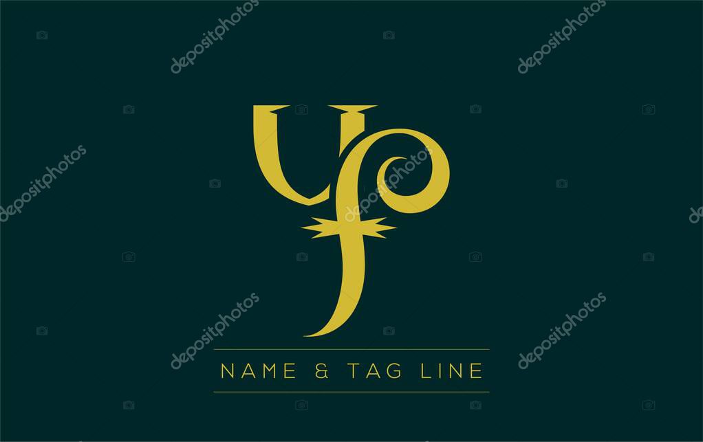 UF logo design. A sophisticated, minimalistic logo design featuring golden stylized typography, perfect for branding concepts emphasizing luxury, professionalism, and contemporary aesthetics.
