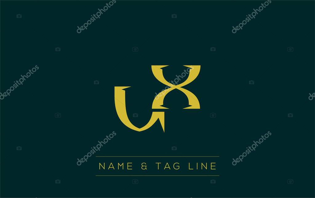 UX logo design. A sophisticated, minimalistic logo design featuring golden stylized typography, perfect for branding concepts emphasizing luxury, professionalism, and contemporary aesthetics.