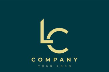LC Modern Golden Logo. This modern and elegant logo features a sleek monogram design combining the letters A and B in a stylized, minimalist form. Rendered in a luxurious gold color against a deep teal background.
