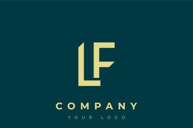 LF Modern Golden Logo. This modern and elegant logo features a sleek monogram design combining the letters A and B in a stylized, minimalist form. Rendered in a luxurious gold color against a deep teal background.
