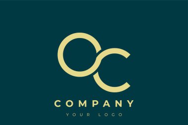 OC Modern Altın Logo. Bu modern ve zarif logo, A ve B harflerini stilize edilmiş, minimalist bir biçimde birleştiren zarif bir monogram tasarımı içeriyor. Lükse boyanmış altın renginde, deniz mavisi arkaplanına karşı.