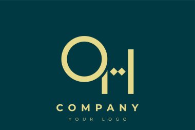 Modern Altın Logo. Bu modern ve zarif logo, A ve B harflerini stilize edilmiş, minimalist bir biçimde birleştiren zarif bir monogram tasarımı içeriyor. Lükse boyanmış altın renginde, deniz mavisi arkaplanına karşı.