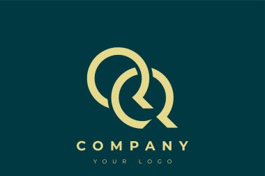 QQ Modern Altın Logo. Bu modern ve zarif logo, A ve B harflerini stilize edilmiş, minimalist bir biçimde birleştiren zarif bir monogram tasarımı içeriyor. Lükse boyanmış altın renginde, deniz mavisi arkaplanına karşı.