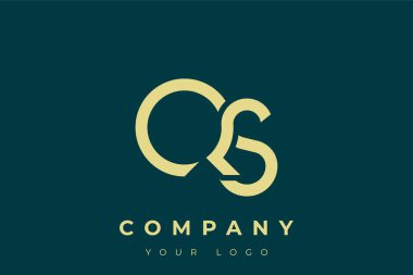 QS Modern Altın Logo. Bu modern ve zarif logo, A ve B harflerini stilize edilmiş, minimalist bir biçimde birleştiren zarif bir monogram tasarımı içeriyor. Lükse boyanmış altın renginde, deniz mavisi arkaplanına karşı.