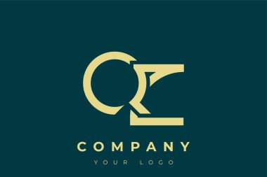 QZ Modern Altın Logo. Bu modern ve zarif logo, A ve B harflerini stilize edilmiş, minimalist bir biçimde birleştiren zarif bir monogram tasarımı içeriyor. Lükse boyanmış altın renginde, deniz mavisi arkaplanına karşı.