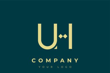 Modern Altın Logo. Bu modern ve zarif logo, A ve B harflerini stilize edilmiş, minimalist bir biçimde birleştiren zarif bir monogram tasarımı içeriyor. Lükse boyanmış altın renginde, deniz mavisi arkaplanına karşı.