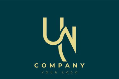 BM Modern Altın Logosu. Bu modern ve zarif logo, A ve B harflerini stilize edilmiş, minimalist bir biçimde birleştiren zarif bir monogram tasarımı içeriyor. Lükse boyanmış altın renginde, deniz mavisi arkaplanına karşı.