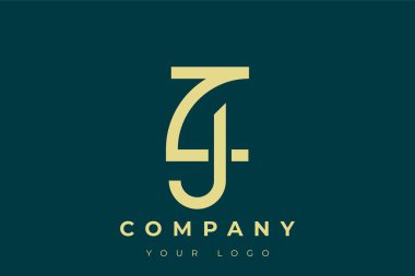 ZJ Modern Altın Logo. Bu modern ve zarif logo, A ve B harflerini stilize edilmiş, minimalist bir biçimde birleştiren zarif bir monogram tasarımı içeriyor. Lükse boyanmış altın renginde, deniz mavisi arkaplanına karşı.