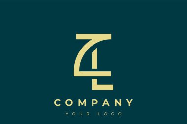ZL Modern Altın Logo. Bu modern ve zarif logo, A ve B harflerini stilize edilmiş, minimalist bir biçimde birleştiren zarif bir monogram tasarımı içeriyor. Lükse boyanmış altın renginde, deniz mavisi arkaplanına karşı.
